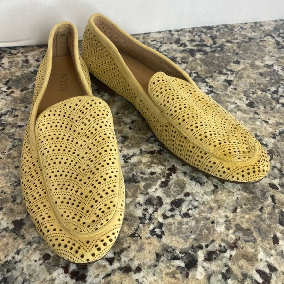New Sample Shoe  NYDJ - Suede Perforated Loafers - Denver Honey Gold 6 - Picture 4 of 13